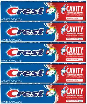 Fluoride Anticavity Toothpaste, Prevents Cavities Before They Start, Regular Paste, 8.2 Ounce (Pack of 5) Fluoride Anticavity Toothpaste, Prevents Cavities Before They Start, Regular Paste, 8.2 Ounce (Pack of 5)