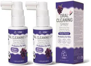 Kids Oral Spray, Toddler Toothpaste Helper for Cavity Prevention and Fresh Breath, Children Anticavity with Fluoride Free for Newborn to Preschoolers, Kid's Mouth Spray, 40ml/1.35fl.oz (Grape_2P) Kids Oral Spray, Toddler Toothpaste Helper for Cavity Prevention and Fresh Breath, Children Anticavity with Fluoride Free for Newborn to Preschoolers, Kid's Mouth Spray, 40ml/1.35fl.oz (Grape_2P)