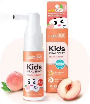 Kids Oral Spray, Toddler Toothpaste Helper for Daily Oral Care and Fresh Breath, Children Approved with Fluoride Free for Newborn to Preschoolers, Xylitol Peach Flavor Kids Oral Spray, Toddler Toothpaste Helper for Daily Oral Care and Fresh Breath, Children Approved with Fluoride Free for Newborn to Preschoolers, Xylitol Peach Flavor