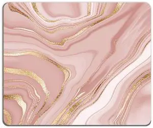 Mouse Pad, Square Mousepad, Personalized Premium-Textured, Non-Slip Rubber Base Mouse Mat, Waterproof Gaming Mouse Pad for Wireless Mouse, Computers, Laptop, Office, Home (Rose Gold Marble) Mouse Pad, Square Mousepad, Personalized Premium-Textured, Non-Slip Rubber Base Mouse Mat, Waterproof Gaming Mouse Pad for Wireless Mouse, Computers, Laptop, Office, Home (Rose Gold Marble)