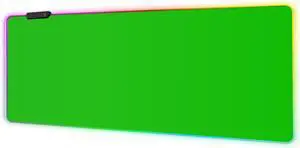 RGB Gaming Mouse Pad - XXL LED Gaming Mouse Mat with Custom Design Stitched Edges (31.5 x 11.8 Inch, Green Screen) RGB Gaming Mouse Pad - XXL LED Gaming Mouse Mat with Custom Design Stitched Edges (31.5 x 11.8 Inch, Green Screen)