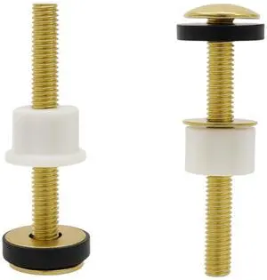 2Pcs Toilet Seat Screws - Heavy Duty Steel Toilet Seat Hinge Bolts and Nuts for Top Mount Toilet Seat Hinges 2Pcs Toilet Seat Screws - Heavy Duty Steel Toilet Seat Hinge Bolts and Nuts for Top Mount Toilet Seat Hinges