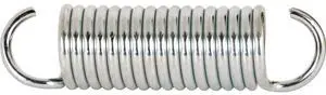 SP 9608 Extension Spring, Spring Steel Construction, Nickel-Plated Finish, 0.047 GA x 7/16 In. x 2-1/2 In., Closed Single Loop, (2 Pack) SP 9608 Extension Spring, Spring Steel Construction, Nickel-Plated Finish, 0.047 GA x 7/16 In. x 2-1/2 In., Closed Single Loop, (2 Pack)