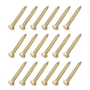 Small Nails (1.2x12mm) 100pcs, Brass Tiny Hardware Nails - for Household Woodworking, Brass Tone Small Nails (1.2x12mm) 100pcs, Brass Tiny Hardware Nails - for Household Woodworking, Brass Tone