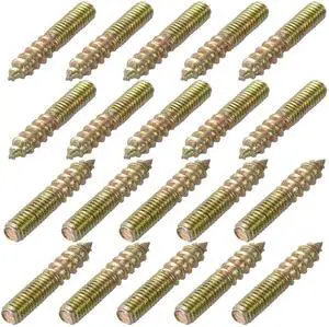 M6 Hanger Bolts Length 1-1/8"(30mm) Double Headed Bolts Self-Tapping Screw 6mm Wood Joint Furniture Legs 40pcs M6 Hanger Bolts Length 1-1/8"(30mm) Double Headed Bolts Self-Tapping Screw 6mm Wood Joint Furniture Legs 40pcs