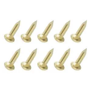 200Pcs Small Hardware Nails, 2.8 x 15mm Brass Round Head Nail Common Finishing Nail for Household Woodworking Picture Hanging DIY Projects, Gold 200Pcs Small Hardware Nails, 2.8 x 15mm Brass Round Head Nail Common Finishing Nail for Household Woodworking Picture Hanging DIY Projects, Gold