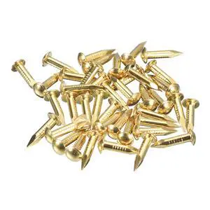 40 Pcs Small Tiny Nails 2.8mmx15mm(DxL) Tiny Brass Nails Hardware Nails Small Nail for Wooden DIY Decorative Boxes Household Accessories, Brass Tone 40 Pcs Small Tiny Nails 2.8mmx15mm(DxL) Tiny Brass Nails Hardware Nails Small Nail for Wooden DIY Decorative Boxes Household Accessories, Brass Tone