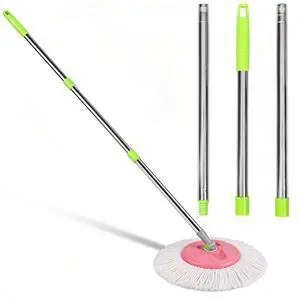 Replacement Mop Pole 44.68 in Adjustable 3-Section Mop Handle Replacement Broom Stick Pole with Ergonomic Grip for Floor Cleaning Compatible with Broom Heads Replacement Mop Pole 44.68 in Adjustable 3-Section Mop Handle Replacement Broom Stick Pole with Ergonomic Grip for Floor Cleaning Compatible with Broom Heads