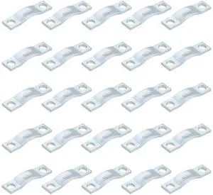 25Pcs Rigid Pipe Strap Fit M3 (1/8") Tube OD, 2 Holes Carbon Steel Tension Tube Clamp, U Bracket Tube Clip for Pipe or Cable Fixing, Silver 25Pcs Rigid Pipe Strap Fit M3 (1/8") Tube OD, 2 Holes Carbon Steel Tension Tube Clamp, U Bracket Tube Clip for Pipe or Cable Fixing, Silver