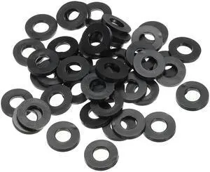 M8 Rubber Flat Washer, 120 Pack 8mm ID 16mm OD 2.2mm Thick Sealing Spacer Gasket Ring for Faucet Pipe Water Hose Fastener Bolt, Black M8 Rubber Flat Washer, 120 Pack 8mm ID 16mm OD 2.2mm Thick Sealing Spacer Gasket Ring for Faucet Pipe Water Hose Fastener Bolt, Black