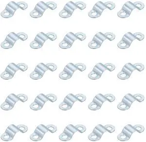 25Pcs Rigid Pipe Strap Fit M4 (1/6") Tube OD, 2 Holes Carbon Steel Tension Tube Clamp, U Bracket Tube Clip for Pipe or Cable Fixing, Silver 25Pcs Rigid Pipe Strap Fit M4 (1/6") Tube OD, 2 Holes Carbon Steel Tension Tube Clamp, U Bracket Tube Clip for Pipe or Cable Fixing, Silver