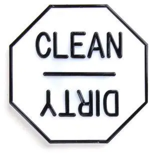 - 5935 Fox Run Clean or Dirty Dishwasher Magnet, 2.5 x 2.5 x 0.25 inches, White - 5935 Fox Run Clean or Dirty Dishwasher Magnet, 2.5 x 2.5 x 0.25 inches, White