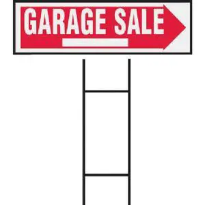 Products RS-804 Garage Sale Corrugated Plastic Sign w/H Bracket 9.25" x 24" Red/White, 1 Piece Products RS-804 Garage Sale Corrugated Plastic Sign w/H Bracket 9.25" x 24" Red/White, 1 Piece