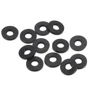 M4 Rubber Flat Washer, 12 Pack 4mm ID 9mm OD 1.2mm Thick Sealing Spacer Gasket Ring for Faucet Pipe Water Hose Fastener Bolt, Black M4 Rubber Flat Washer, 12 Pack 4mm ID 9mm OD 1.2mm Thick Sealing Spacer Gasket Ring for Faucet Pipe Water Hose Fastener Bolt, Black
