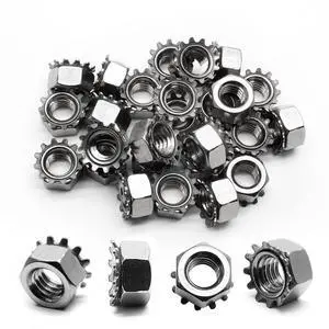 50 Pieces K-Lock Nuts with External Tooth Washer, 1/4" Stainless Steel Kep Lock Nut 50 Pieces K-Lock Nuts with External Tooth Washer, 1/4" Stainless Steel Kep Lock Nut