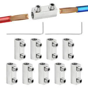 Steel Wire Rope Cable Clamp, 10 Pack M2.5 Wire Rope Clips 2.7mm Line Hole with End Screw Stopper and Wrench Silver Steel Wire Rope Cable Clamp, 10 Pack M2.5 Wire Rope Clips 2.7mm Line Hole with End Screw Stopper and Wrench Silver