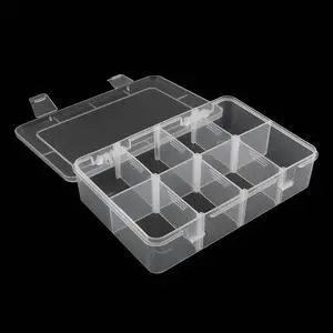 Plastic 8-Grid Storage Box, 7.28 * 4.88 * 1.6 inch, 1 Pack Plastic 8-Grid Storage Box, 7.28 * 4.88 * 1.6 inch, 1 Pack