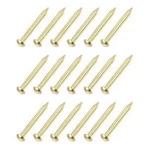 Small Nails (1.5x15mm) 60pcs, Brass Tiny Hardware Nails - for Household Woodworking, Brass Tone Small Nails (1.5x15mm) 60pcs, Brass Tiny Hardware Nails - for Household Woodworking, Brass Tone