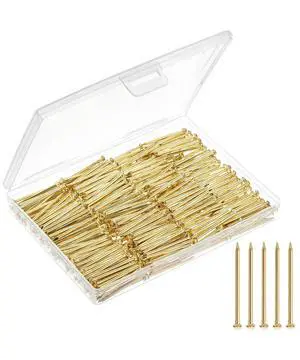 Hardware Nails, 450 pcs, 1.25 Inches, Gold Hardware Nails, 450 pcs, 1.25 Inches, Gold