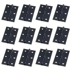 Cabinet Gate Closet Door Hinge,2.4"x1.5" Black Folding Hinge 12pcs Cabinet Gate Closet Door Hinge,2.4"x1.5" Black Folding Hinge 12pcs