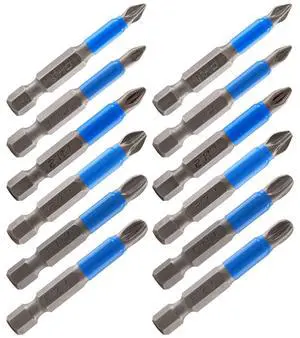 12 Pcs Magnetic Anti-Slip Screwdriver Bits Set, PH1 PH2 PH3 PZ1 PZ2 PZ3, Impact Driver Bit Set 1/4 Inch Hex Shank Phillips Screw Head Screwdriver Bits 12 Pcs Magnetic Anti-Slip Screwdriver Bits Set, PH1 PH2 PH3 PZ1 PZ2 PZ3, Impact Driver Bit Set 1/4 Inch Hex Shank Phillips Screw Head Screwdriver Bits