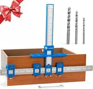 Cabinet Hardware Jig, Punch Locator Drill Guide,Wood Drilling Dowelling Guide for Installation of Handles Knobs on Doors and Drawer, Cabinet Template Tool for Handles and Pulls Cabinet Hardware Jig, Punch Locator Drill Guide,Wood Drilling Dowelling Guide for Installation of Handles Knobs on Doors and Drawer, Cabinet Template Tool for Handles and Pulls