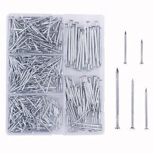 510pcs Galvanized Steel Nails Kit,Hanging Pictures Nails in 5 Different Sizes with the Length 0.75 to 2 Inches , Wood Nails, Wall Nails Sorted in the Assortment Box 510pcs Galvanized Steel Nails Kit,Hanging Pictures Nails in 5 Different Sizes with the Length 0.75 to 2 Inches , Wood Nails, Wall Nails Sorted in the Assortment Box