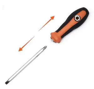Reversible Screwdriver 2 in 1 - Phillips and Slotted Screwdriver - Heavy Duty CrV Steel with Ergonomic Handle with Side Hole Hold Option for More Torque - Magnetic Head - PH2 / SL6 Reversible Screwdriver 2 in 1 - Phillips and Slotted Screwdriver - Heavy Duty CrV Steel with Ergonomic Handle with Side Hole Hold Option for More Torque - Magnetic Head - PH2 / SL6