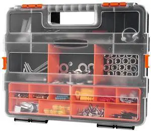 1-Pack Parts Tool Box Organizers,21-Compartments Organizer Box with Removable Dividers for Hardware, Screws, Bolts, Nails, Beads, Jewelry and Fishing Accessories,Stackable (1 pcs) 1-Pack Parts Tool Box Organizers,21-Compartments Organizer Box with Removable Dividers for Hardware, Screws, Bolts, Nails, Beads, Jewelry and Fishing Accessories,Stackable (1 pcs)
