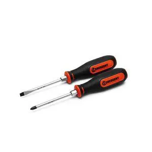 2PC Dual Material Screwdriver Set with Phillips #2x4" and Slotted 1/4"x4" - CSDS2PCSET 2PC Dual Material Screwdriver Set with Phillips #2x4" and Slotted 1/4"x4" - CSDS2PCSET