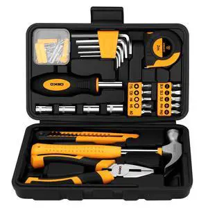 94 Piece Tool Set Household DIY Tool Kit for Men with Storage Toolbox, Small Basic Hand Tool Box Set for Home Repair, DIY, Apartment, Office, Orange 94 Piece Tool Set Household DIY Tool Kit for Men with Storage Toolbox, Small Basic Hand Tool Box Set for Home Repair, DIY, Apartment, Office, Orange