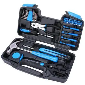 40-Piece All Purpose Household Tool Kit Includes All Essential Tools for Home, Garage, Office and College Dormitory Use 40-Piece All Purpose Household Tool Kit Includes All Essential Tools for Home, Garage, Office and College Dormitory Use