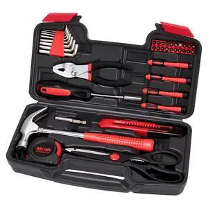 39-Piece Home Tool Set Durable Household Hand Tool Kit with Hammer, Screwdrivers, Pliers, Wrench, Hex Keys & More Compact Storage Case for Home Repairs, DIY & Maintenance 39-Piece Home Tool Set Durable Household Hand Tool Kit with Hammer, Screwdrivers, Pliers, Wrench, Hex Keys & More Compact Storage Case for Home Repairs, DIY & Maintenance