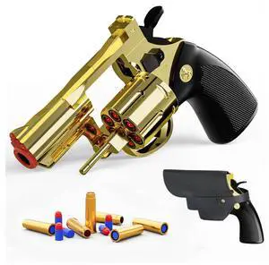 Revolver Toy Gun with Holster Gold - Soft Bullet Western Cowboy Prop Revolver Gun Plastic Play Cap Guns Pistol for Kids Boys Age 6+ Foam Blaster CS Toy Rifle Sniper Small Hand Gun Cosplay Shoot Game Revolver Toy Gun with Holster Gold - Soft Bullet Western Cowboy Prop Revolver Gun Plastic Play Cap Guns Pistol for Kids Boys Age 6+ Foam Blaster CS Toy Rifle Sniper Small Hand Gun Cosplay Shoot Game