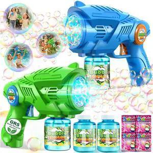 Bubble Gun Machine for Kids 4-8: 2-Pack Automatic Bubble Guns with 2 Bottles Refill Solution - Summer Outdoor Toys Bubble Blaster Maker Blower for Easter Party Bubble Gun Machine for Kids 4-8: 2-Pack Automatic Bubble Guns with 2 Bottles Refill Solution - Summer Outdoor Toys Bubble Blaster Maker Blower for Easter Party