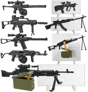 8 Set Miniature Toy Machine Guns with Display Board SMG Rifles Toys for Boys Kids Building Toys 8 Set Miniature Toy Machine Guns with Display Board SMG Rifles Toys for Boys Kids Building Toys