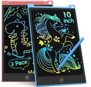 10 Inch 2 Pack LCD Writing Tablet, Colorful Doodle Board Drawing Tablet for Kids, No Mess Toddler Travel Learning Toys, Christmas Birthday Gifts for 3 4 5 6 7 8 Year Old Boys Girls Preschooler 10 Inch 2 Pack LCD Writing Tablet, Colorful Doodle Board Drawing Tablet for Kids, No Mess Toddler Travel Learning Toys, Christmas Birthday Gifts for 3 4 5 6 7 8 Year Old Boys Girls Preschooler