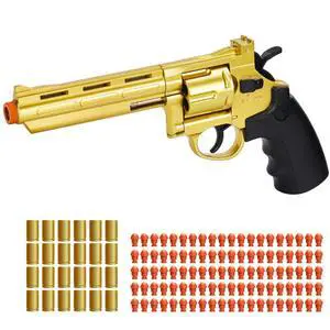 Revolver Toy Gun with 100 Soft Bullets,24 Shells,Toy Revolver Gun,Christmas Birthday Gifts for Boys Kids Adult Age 8+ (Gold) Revolver Toy Gun with 100 Soft Bullets,24 Shells,Toy Revolver Gun,Christmas Birthday Gifts for Boys Kids Adult Age 8+ (Gold)