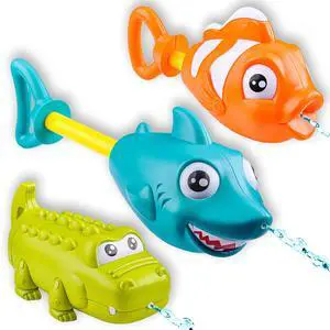 3 Pack Animal Water Guns for Kids, Assorted Colors, 7.5in Long, Easy to Fill and Shoot, Durable Plastic, Water Soakers for Kids Swimming Pool Beach Outdoor Activity Fighting Play Toys 3 Pack Animal Water Guns for Kids, Assorted Colors, 7.5in Long, Easy to Fill and Shoot, Durable Plastic, Water Soakers for Kids Swimming Pool Beach Outdoor Activity Fighting Play Toys