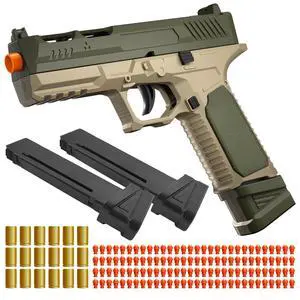 Soft Bullet Toy Gun with Shell Ejecting,Realistic Toy Gun Pistol with 120 Soft Bullets,18 Shells,and 2 Magazines, Christmas Birthday Gifts for Boys Girls Kids & Adults Age 8+(Green) Soft Bullet Toy Gun with Shell Ejecting,Realistic Toy Gun Pistol with 120 Soft Bullets,18 Shells,and 2 Magazines, Christmas Birthday Gifts for Boys Girls Kids & Adults Age 8+(Green)