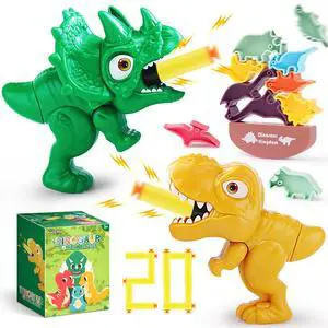 Dinosaur Shooting Game Toy Nerf Gun for Toddlers 3-8 Years 20 Darts Dinosaur Shooting Game Toy Nerf Gun for Toddlers 3-8 Years 20 Darts