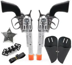 Children's Western Cowboy Police Toy Set, Includes Toy Pistol, Holster, Sheriff Badge, Bullets, Belt, Suitable for Police Role-Playing, Cowboy Theme Party Costume Accessories, Stage Props. Children's Western Cowboy Police Toy Set, Includes Toy Pistol, Holster, Sheriff Badge, Bullets, Belt, Suitable for Police Role-Playing, Cowboy Theme Party Costume Accessories, Stage Props.