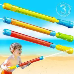 Water Gun, Blaster Squirt Guns, Shoot Up to 40 Feet, 3 Pack Outdoor Squirt Gun Pool Toys for Kids & Adults, Water Guns for Swimming Pool Beach Summer Party Games Water Gun, Blaster Squirt Guns, Shoot Up to 40 Feet, 3 Pack Outdoor Squirt Gun Pool Toys for Kids & Adults, Water Guns for Swimming Pool Beach Summer Party Games