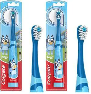 Kids Battery Powered Toothbrush | Extra Soft Bristles | Flat-Laying Handle | Bluey | 2 Pack Kids Battery Powered Toothbrush | Extra Soft Bristles | Flat-Laying Handle | Bluey | 2 Pack