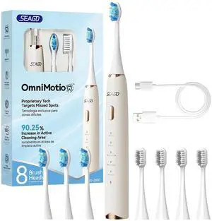 Electric Toothbrush for Adults 180 Days Battery Life 5 Modes 8 Heads Electric Toothbrush for Adults 180 Days Battery Life 5 Modes 8 Heads