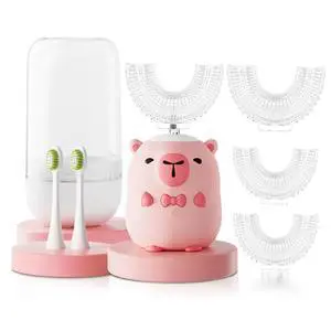 Kids Electric Toothbrush U Shaped - Cartoon Capybara with 6 Brush Heads Kids Electric Toothbrush U Shaped - Cartoon Capybara with 6 Brush Heads
