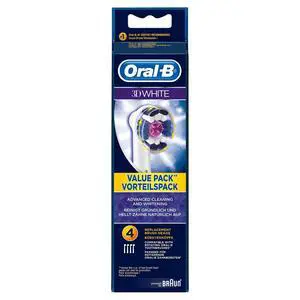 3D White Toothbrush Heads Pack of 4 Replacement Refills for Electric Rechargeable Toothbrush 3D White Toothbrush Heads Pack of 4 Replacement Refills for Electric Rechargeable Toothbrush