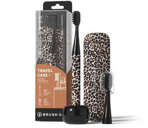 Brush GO SlimPro i4 Electric Toothbrush Rechargeable Smart Ultra Sonic 3 Modes, Travel Case & Ceramic Dock, 60Day Battery Soft Bristles 2 Heads IPX7 Waterproof, Color-Leopard Edition Brush GO SlimPro i4 Electric Toothbrush Rechargeable Smart Ultra Sonic 3 Modes, Travel Case & Ceramic Dock, 60Day Battery Soft Bristles 2 Heads IPX7 Waterproof, Color-Leopard Edition