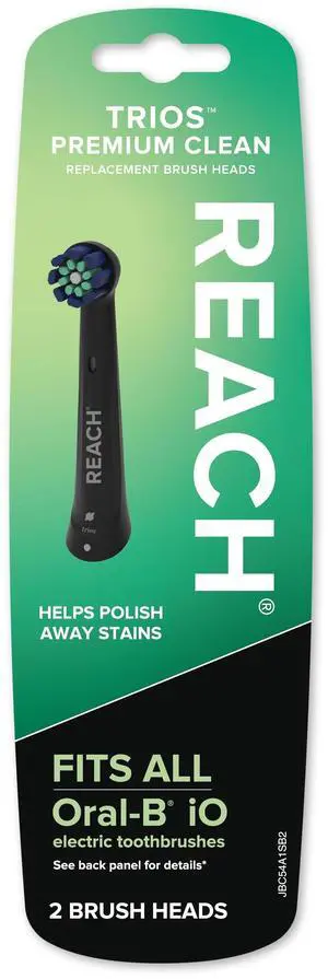 Premium Clean Replacement Toothbrush Heads, Black, 2 Ct, Fits All Oral-B iO Electric Toothbrushes, Gentle Triple-Action Soft Bristles to Polish Away Stains, Remove Plaque, Care for Gums Premium Clean Replacement Toothbrush Heads, Black, 2 Ct, Fits All Oral-B iO Electric Toothbrushes, Gentle Triple-Action Soft Bristles to Polish Away Stains, Remove Plaque, Care for Gums