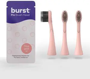 Pro Sonic Electric Toothbrush Genuine Replacement Heads (Rose Gold/3 Pack) | Soft Bristles for Deep Clean, Stain & Plaque Removal Pro Sonic Electric Toothbrush Genuine Replacement Heads (Rose Gold/3 Pack) | Soft Bristles for Deep Clean, Stain & Plaque Removal